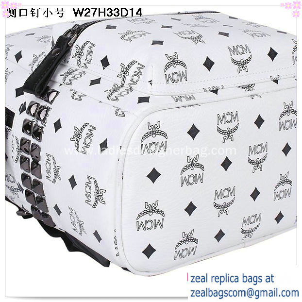 High Quality Replica Hot Sale MCM Small Stark Backpack MC2446S White